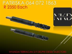 AFFORDABLE DIESEL INNJECTORS FOR HYUNDAI TERRACAN 2.9 DELPHI INJECTORS FOR SALE