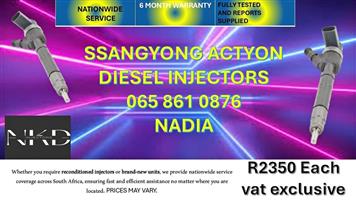 SSANGYONG ACTYON DIESEL INJECTORS FOR SALE -RECONDITIONED AND NEW