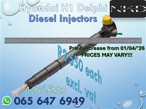 Diesel Injectors 2.5 H1 Hyundai Delphi