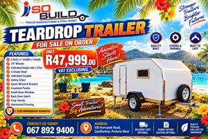 Tear Drop Trailer for sale on order