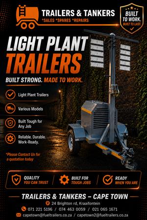 Light plant tower trailers