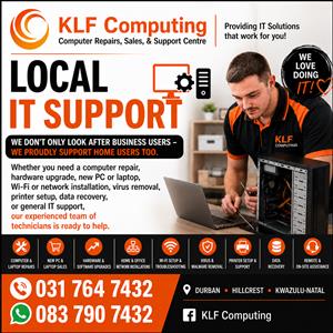 Local IT Support – KLF Computing We don't only look after business users 