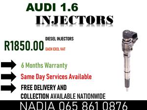AUDI 1.6 DIESEL INJECTORS NATIONWIDE FOR SALE OR TO RECON