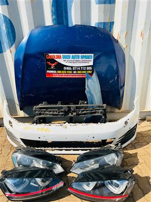 VW Golf 7 GTi front spares (bumper,bonnet,cradle,left and right headlight)
