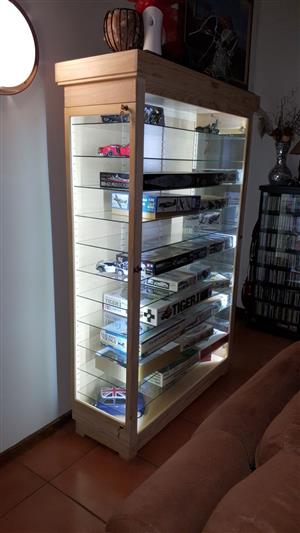 Display Cabinets with Unrestricted view, Glass shelves ,Dust Proof!  Beautiful Custom made quality.