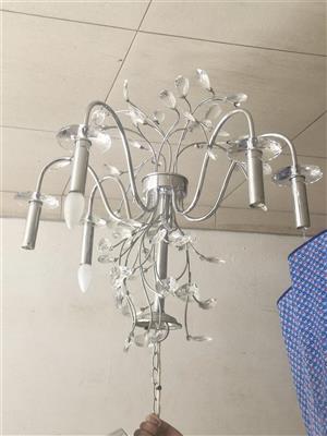 Silver & crystal chandeliers