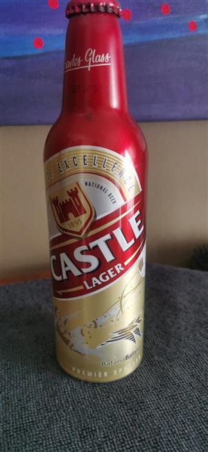 Limited Edition Castle Lager Aluminum Soccer Bottle Memorabilia