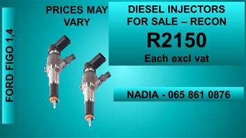 FORD FIGO 1.4 DIESEL INJECTORS FOR SALE OR RECON NATIONWIDE