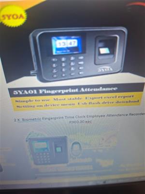 Biometric Fingerprint Time Employee Attendance Recorder