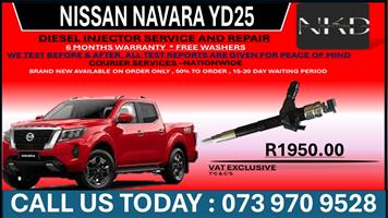 Nissan Navara yd25 Diesel injectors 