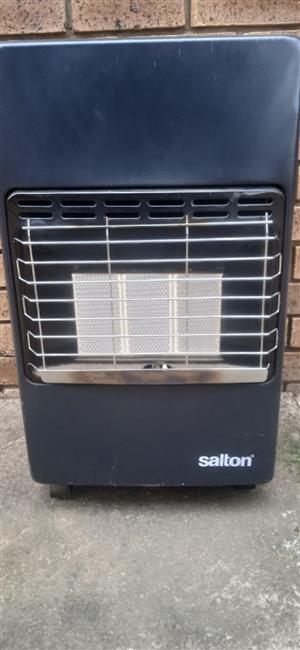 This is a Salton 3-panel infrared gas heater.