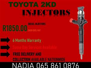 TOYOTA 2KD DIESEL INJECTORS FOR SALE OR TO RECON 
