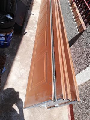 Double Garage Door with faulty motor Zinc x3 Panels