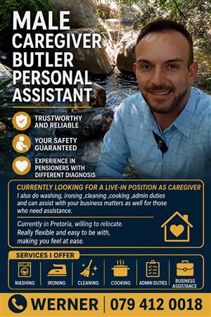 Male Caregiver for Live-in position needs work