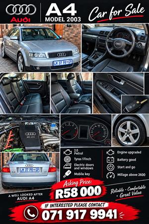 Audi A4 2.0 Model 2003 For Sale 