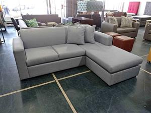 L-shaped interchangeable daybed couch--Light grey.