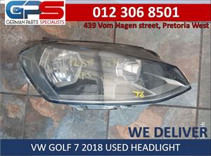 VW GOLF 7 2018 USED HEADLIGHT FOR SALE    