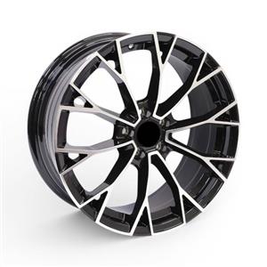 17″ TWC483 5/100 Black Machine Face Alloy Wheels