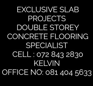 Concrete slabs,rib and block,lintels, first floor slabs,roof slabs,engineer