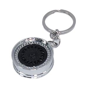 Keyring with BSS Alloy Wheel Design (Black)