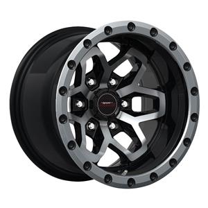 16″ A-Line Zed 6/139 Black Machine Face Alloy Wheels