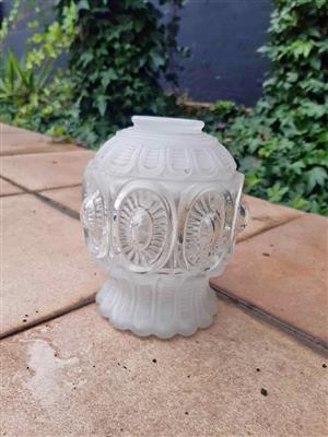 Art Deco sealed and frosted glass light shade. 