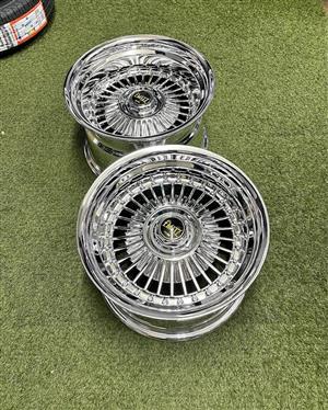15 INCH CHROME EMITZ DESIGN RIM SET