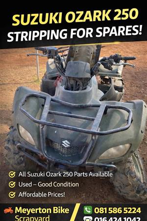 Suzuki Ozark 250 stripping for spares. Meyerton bike scrapyard new & secondhand spares. Andre