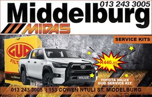 Toyota Hilux GUD service kit ONLY at Middelburg Midas -Sparesworld! 