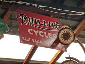 Phillips Cycles Best Value for Money - Tin sign - Maked Clegg JHB