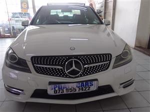 2012 MERCEDES BENZ C250 AMG WHITE AUTOMATIC LEATHER INTERIOR SUNROOF FRONT AND BACK SENSORS  9