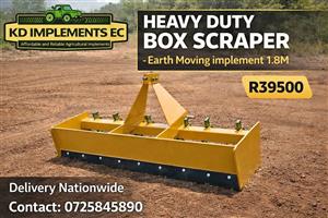 1.8M Earth Moving Implement - Heavy Duty Box Scraper