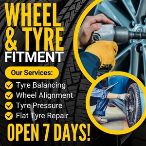 Fitment cost for a single 20″ Wheel & Tyre