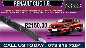 Renault Clio 1.5L Diesel Fuel Injectors 