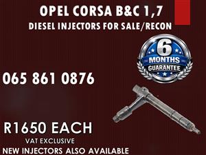 OPEL CORSA B&C 1.7 DIESEL INJECTORS FOR SALE - EXCELLENT CONDITION