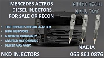 MERCEDES ACTROS DIESEL INJECTORS FOR SALE. REBUILT AND TESTED
