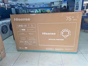 Hisense 75” UHD 4K Smart TV – Brand New in Box