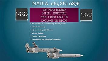 MAHINDRA BOLERO DIESEL INJECTORS FOR SALE OR RECON WITH WARRANTY.