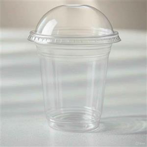 PET clear cups 1000 cups and dom lids