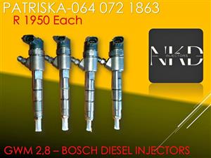 AFFORDABLE DIESEL INJECTORS FOR GWM 2,8 BOSCH DIESEL INJECTORS FOR SALE