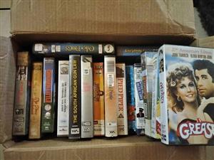 Box of 20 vhs tapes