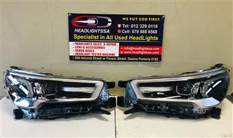 Toyota Hilux Legend RS left and right side LED xenon headlight (chrome) 
