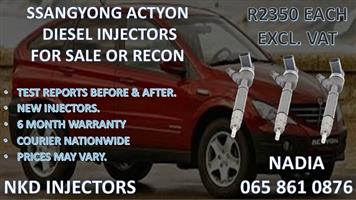 SSANGYONG ACTYON DIESEL INJECTORS FOR SALE. REBUILT AND TESTED