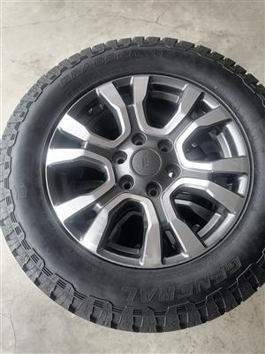 Ford Ranger Wildtrack 18inch Mag Rims (WITH USED TYRES)