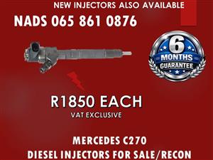 MERCEDES C270 BOSCH DIESEL INJECTORS FOR SALE