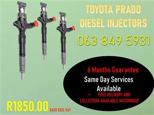 TOYOTA PRADO DIESEL INJECTORS BRITS NOORD WES 