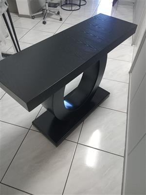 Oval Black Console Server Table