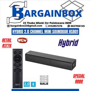 HYBRID 2.0 CHANNEL MINI SOUNDBAR HSB01