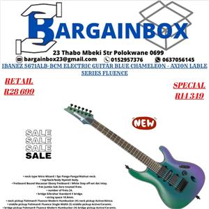 IBANEZ S671ALB-BCM ELECTRIC GUITAR BLUE CHAMELEON - AXION LABLE SERIES FLUENCE