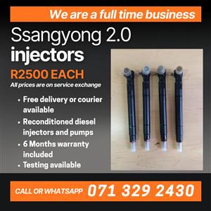 SSANGYONG 2.0 INJECTORS FOR SALE WITH WARRANTY 